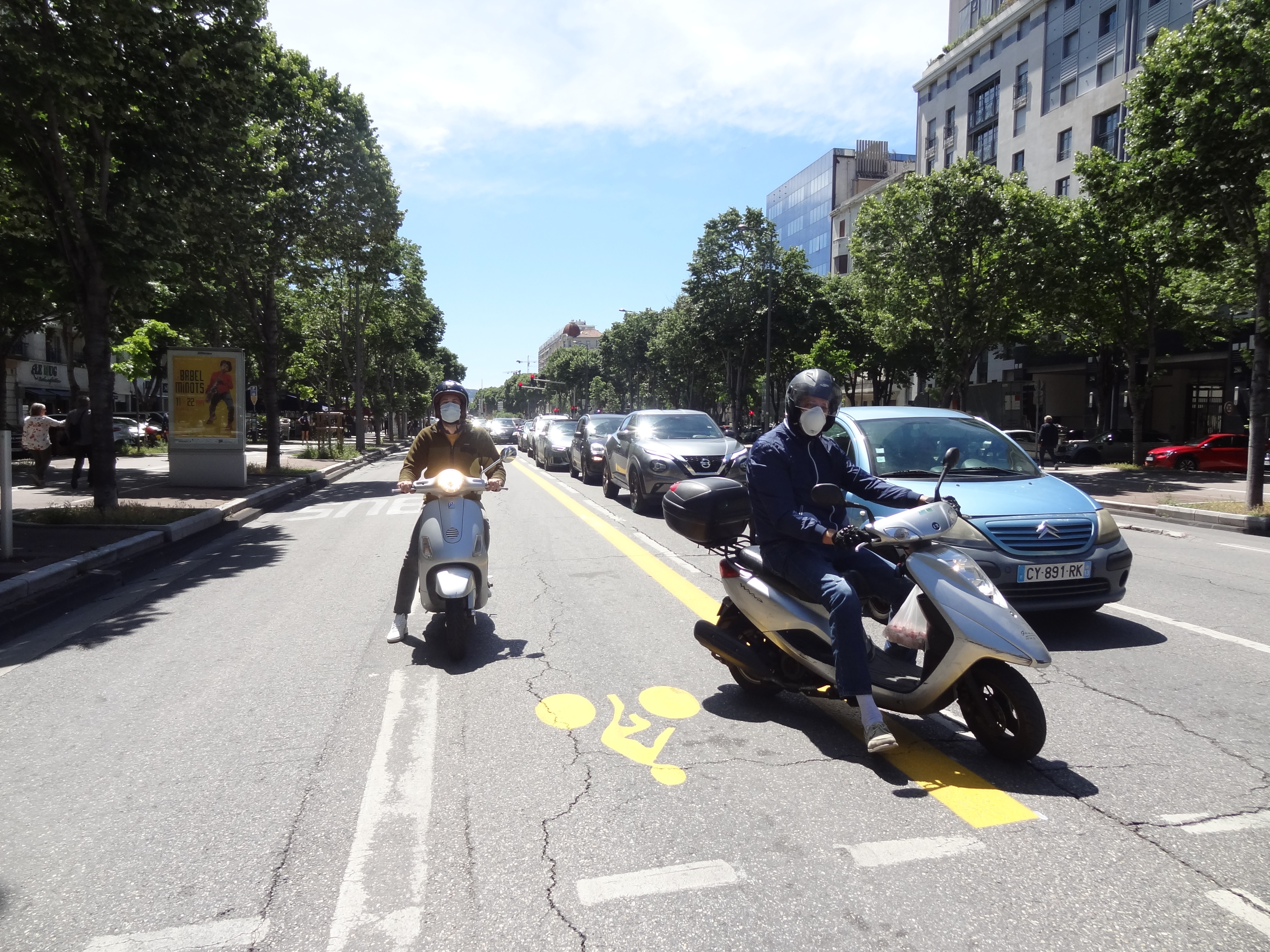 prado, aménagements cyclables temporaires, coronapistes, marseille, vélo