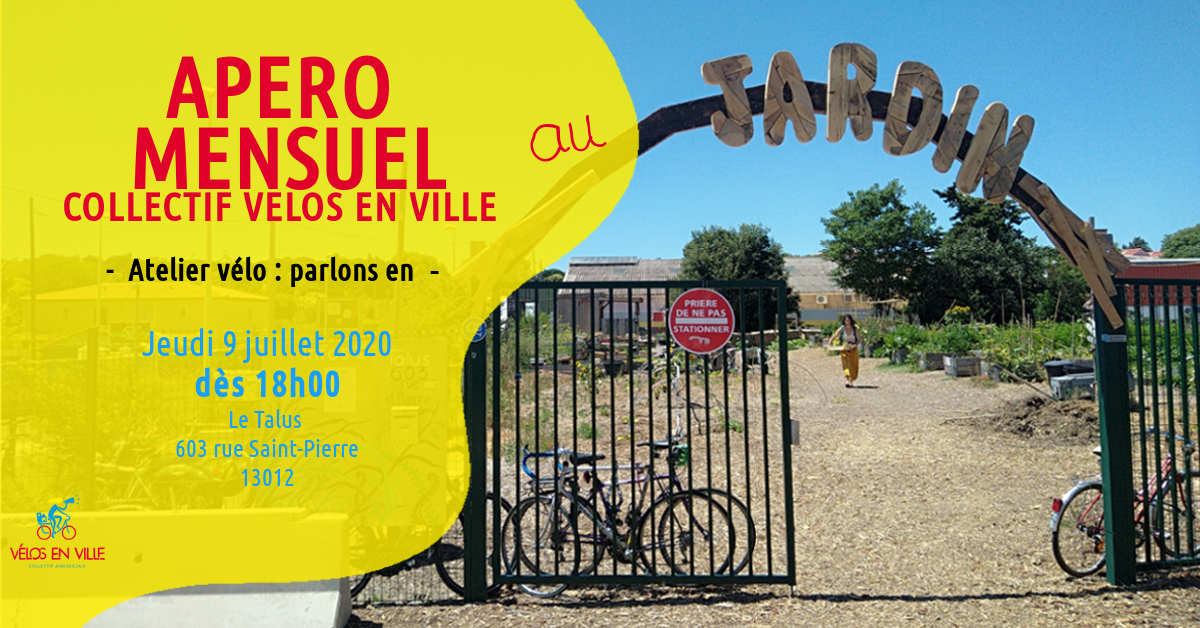 apéro, le talus, vélos, atelier, juillet