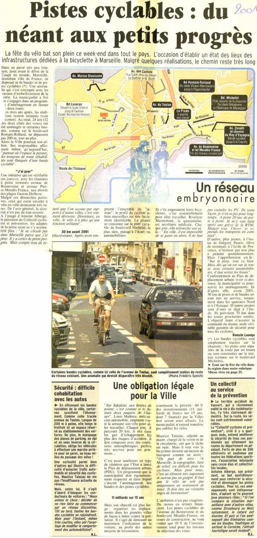 2001.06.La Provence.Pistes cyclables du néant aux petits progrès 516x1080
