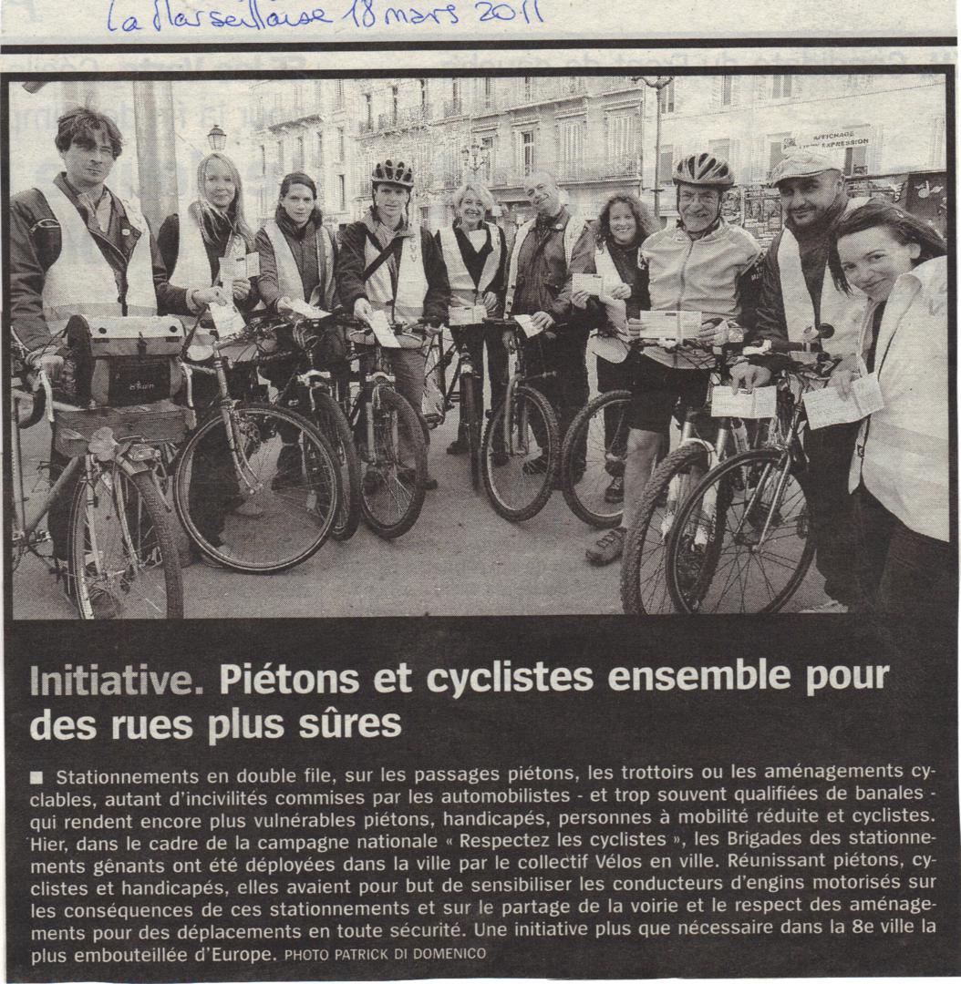 2011.03.18.La Marseillaise.Initiative piétons et cyclistes ensemble pour des rues plus sûres 1054x1080