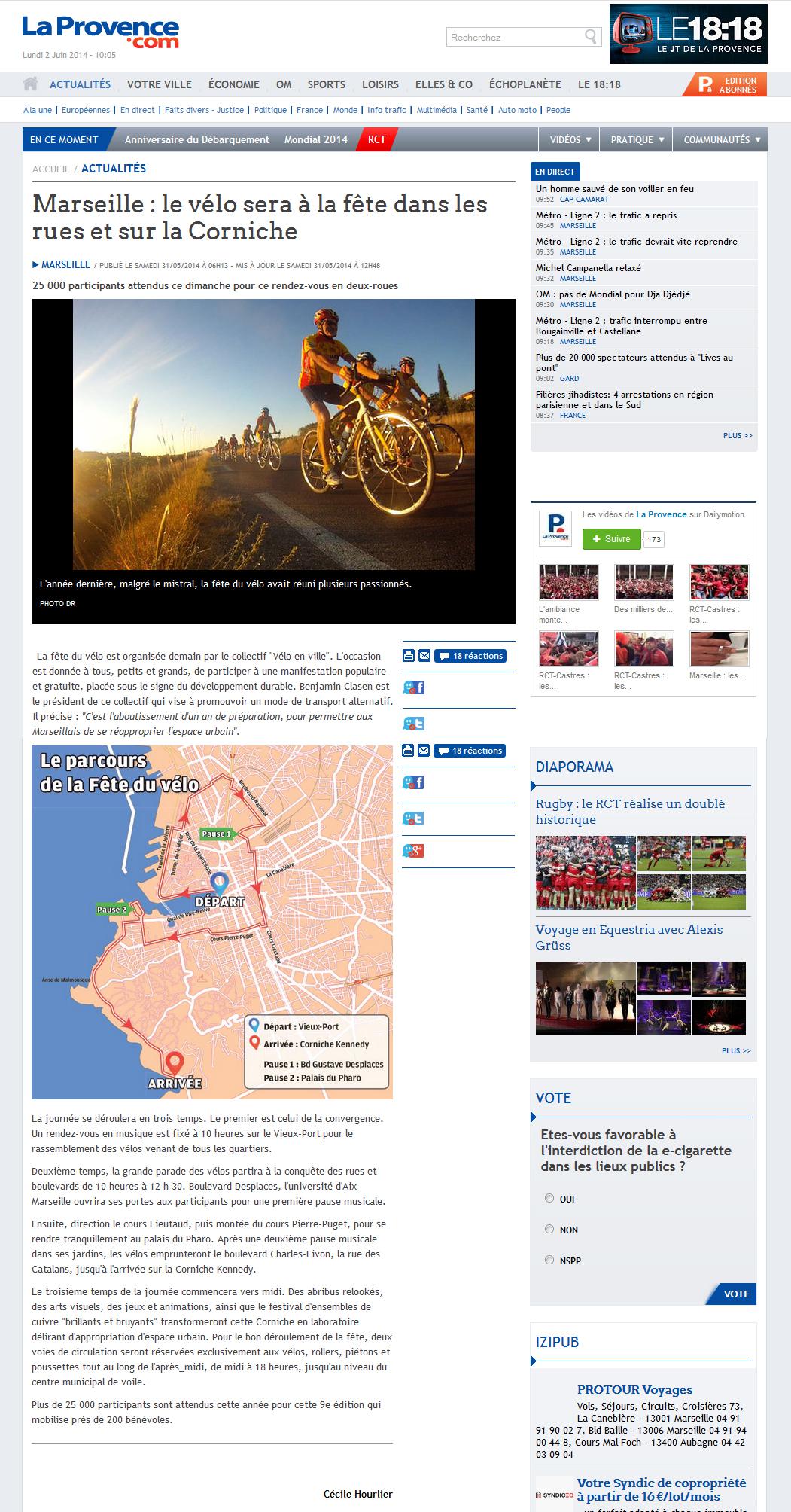 Collectif Vélos en Ville Fête du Vélo 2014 Marseille