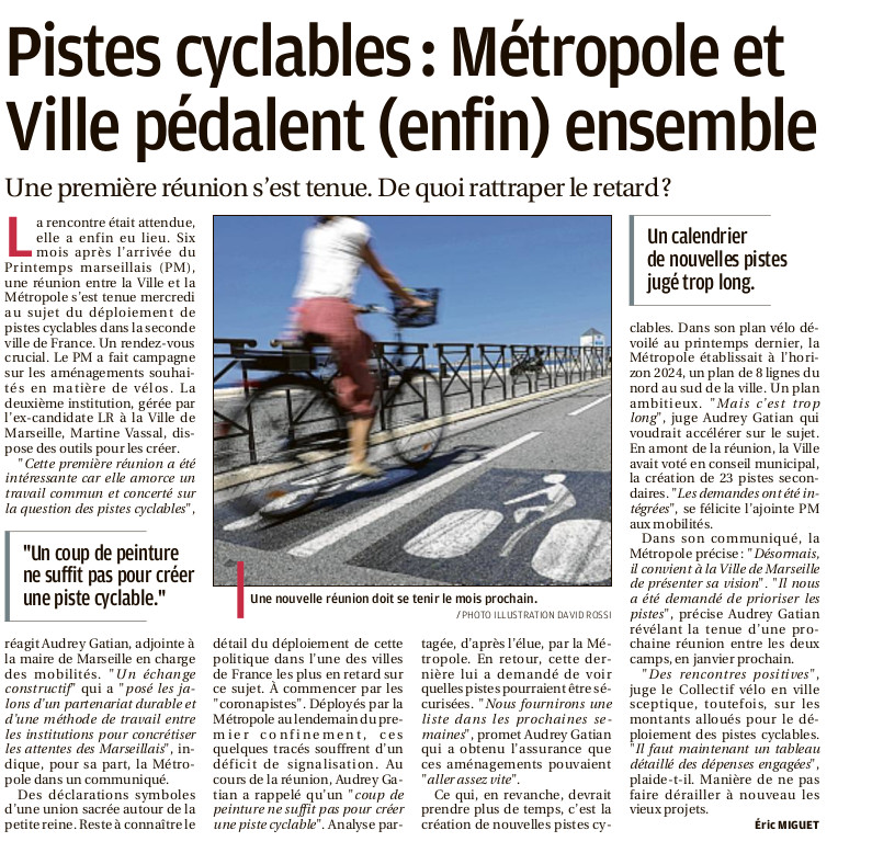 la provence, pistes cyclables, marseille
