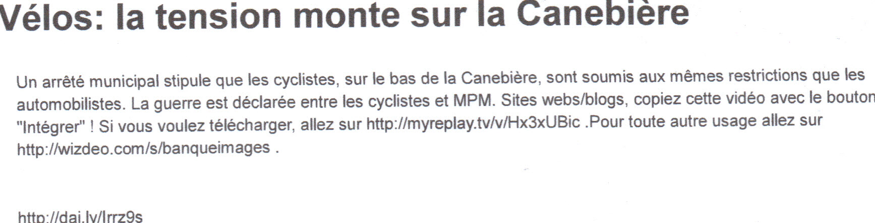 Vélos : la tension monte sur la Canebière - Aménagement cyclable - Collectif Vélos En Ville