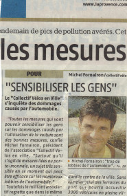 La Provence, 4 juillet 2008 - 2008 - Collectif Vélos En Ville