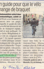 20 minutes 6 mars 2008 - 2008 - Collectif Vélos En Ville