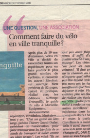 Marseille l'Hebdo, 27 février 2008 - 2008 - Collectif Vélos En Ville
