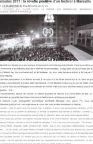 Blog Marseille part en live, 11 octobre 2011 - 2011 - Collectif Vélos En Ville