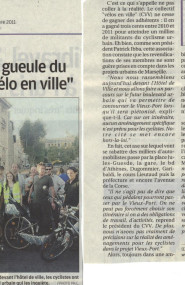 La Provence 23 septembre 2011 - 2011 - Collectif Vélos En Ville