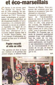La Provence 27 mars 2005 - 2005 - Collectif Vélos En Ville