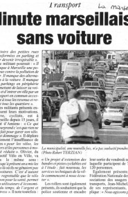 La Marseillaise, 23 septembre 2005 - 2005 - Collectif Vélos En Ville