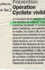 La Provence, octobre 2005 - 2005 - Collectif Vélos En Ville