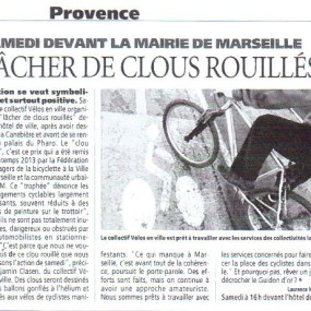 La Provence, 3 avril 2014 - Collectif Vélos en Ville