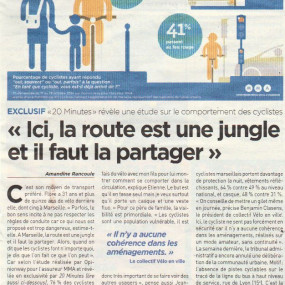 20 Minutes, 24 novembre 2014 - Collectif Vélos en Ville